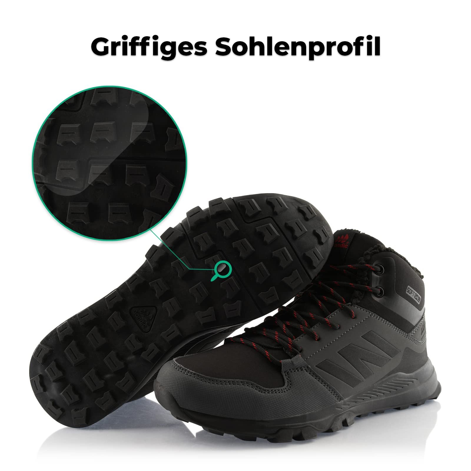 Черевики для хайкинга Fusskleidung® Утепленные зимние Ботинки Softshell, фото №4