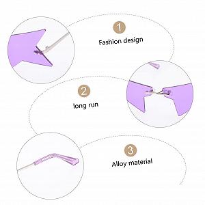 Винтажные очки PACKOVE 3St для женщин, косплей, без оправы, модные synthetic.ua - Фото 1