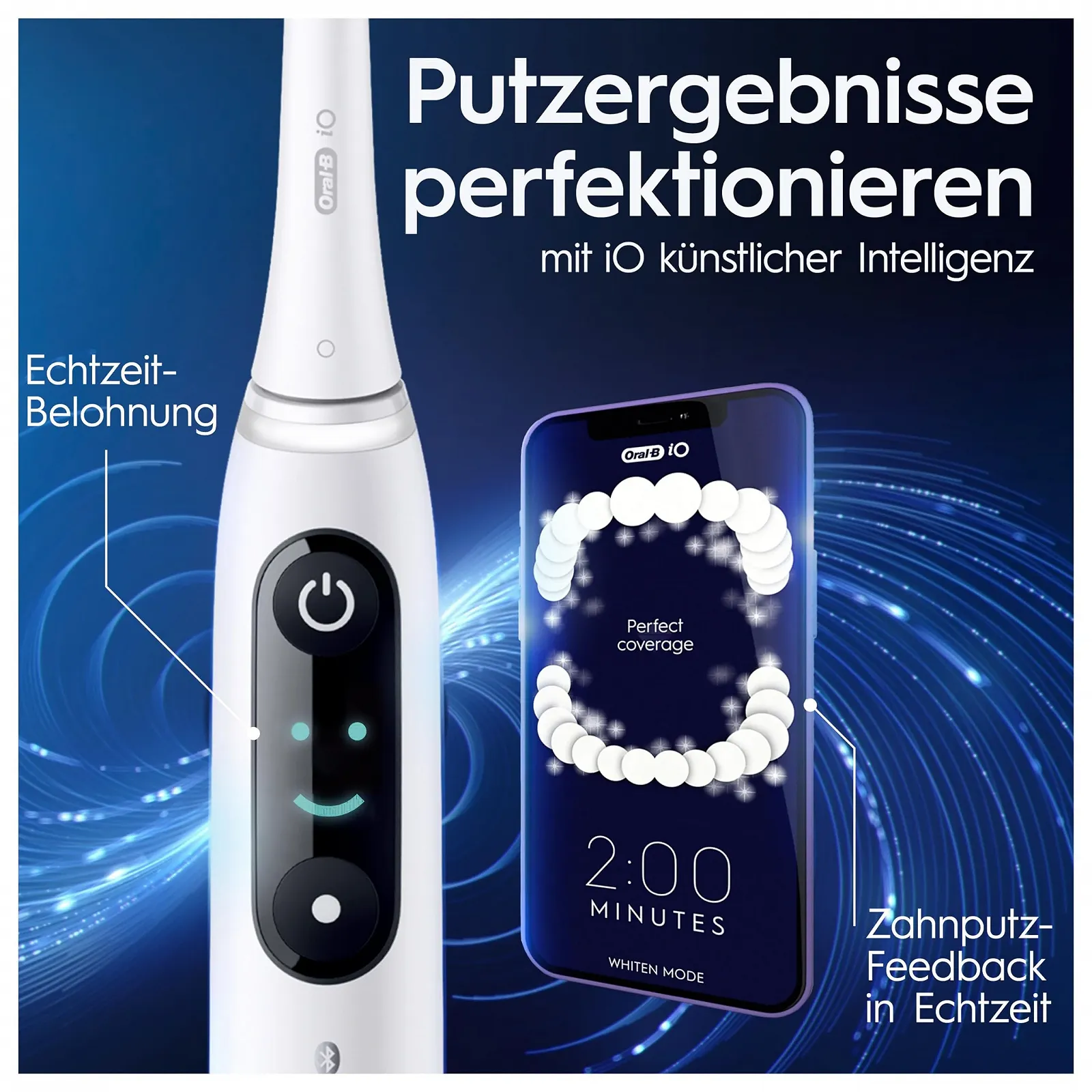 Электрическая зубная щетка Oral-B iO Series 8 Plus Edition 6 режимов дорожный футляр белый алебастр, фото №6