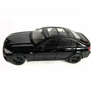 Игрушечная машинка металлическая BMW 320Li БМВ черный звук свет инерция откр двери багажник капот synthetic.ua - Фото 1