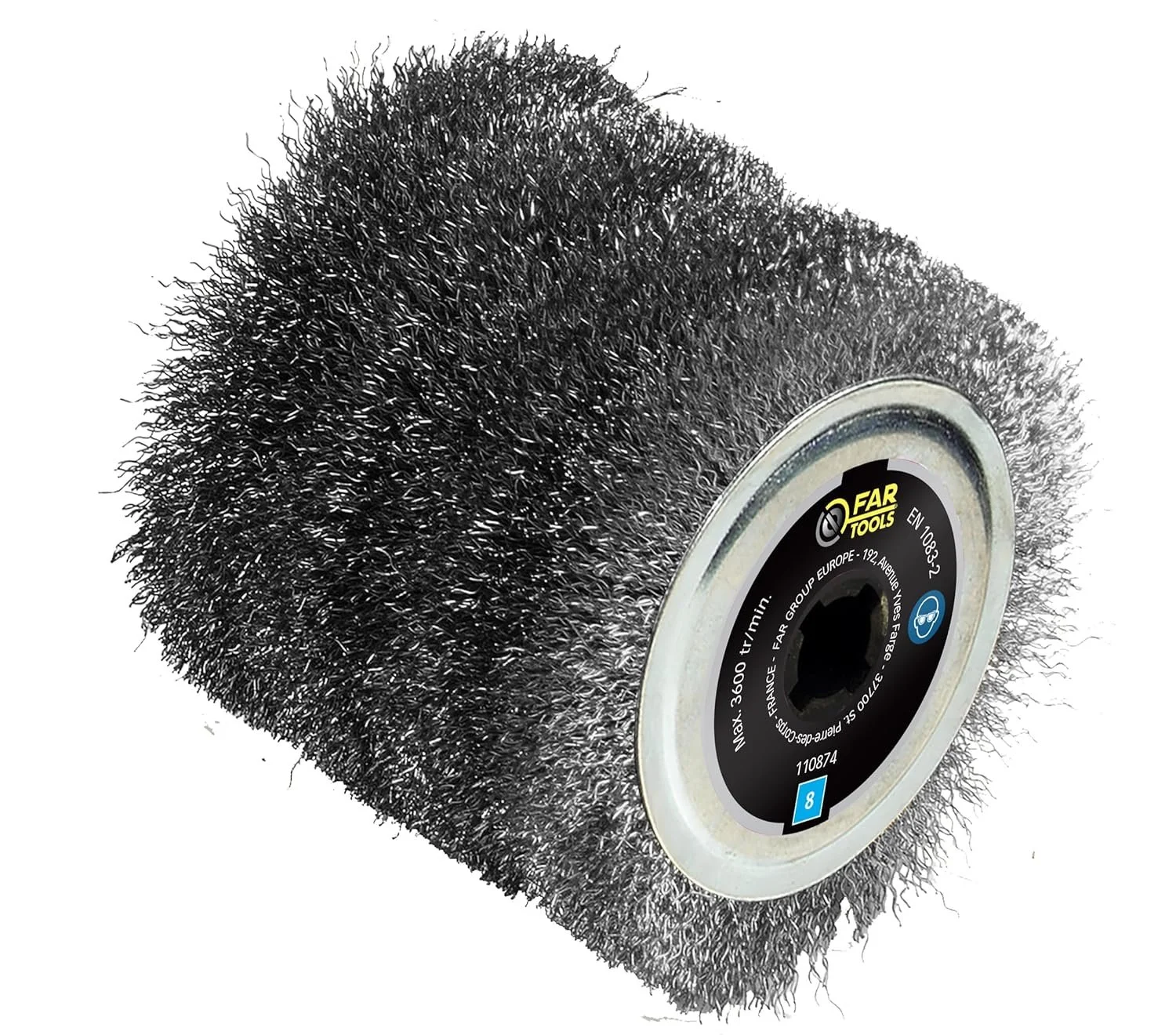 Щітка-вал Fartools до шліфувально-брашивальної машинки REX120 / 120 мм / Чорний, фото №1