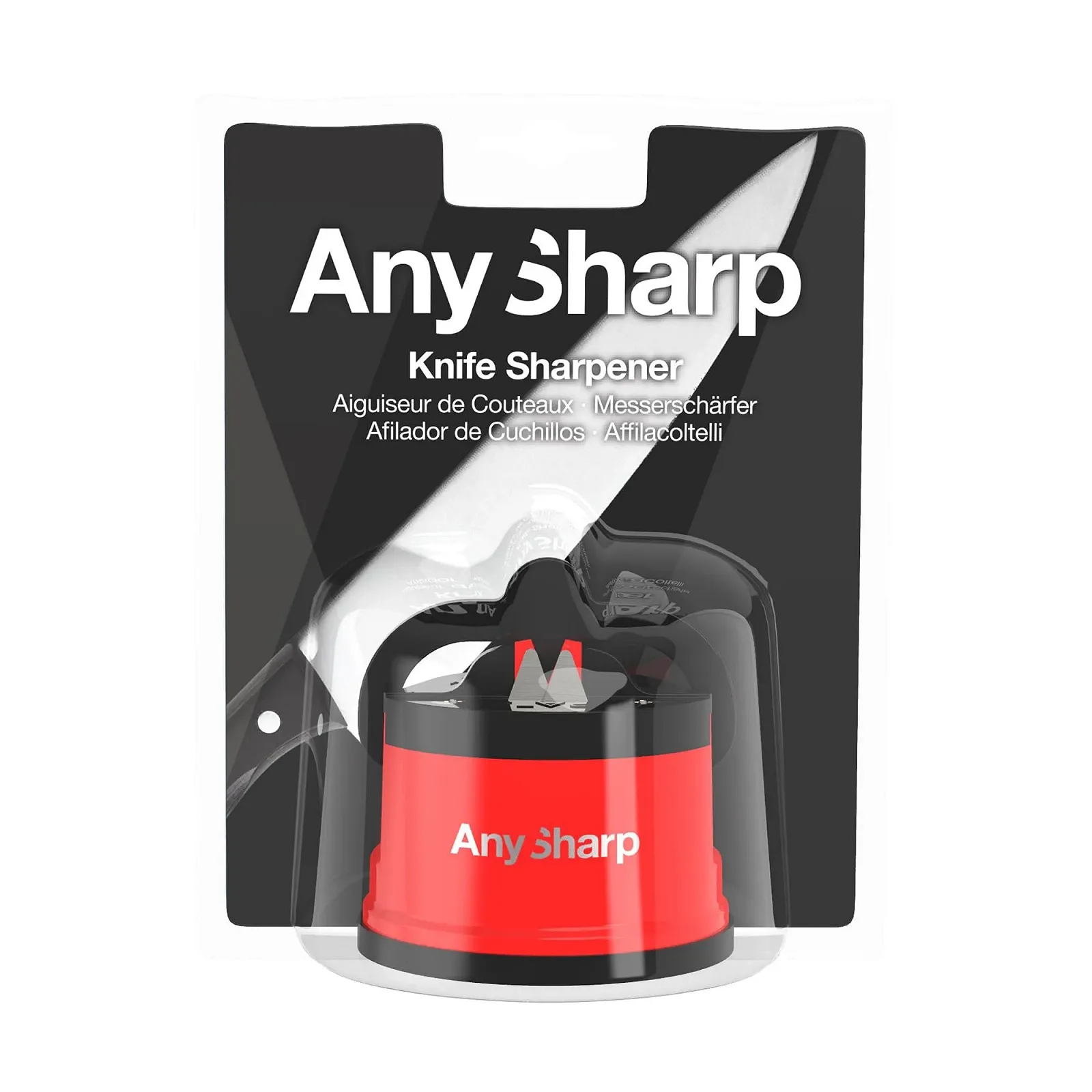 Точилка для ножів AnySharp PowerGrip Компактна Червоний, фото №8