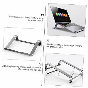 Подставка для ноутбука Алюминиевая Конструкция Hollow для вентиляции и быстрого рассеивания тепла Эргономичная Подставка для компьютера Легкая Прочная Держатель для ноутбука synthetic.ua - Фото 1