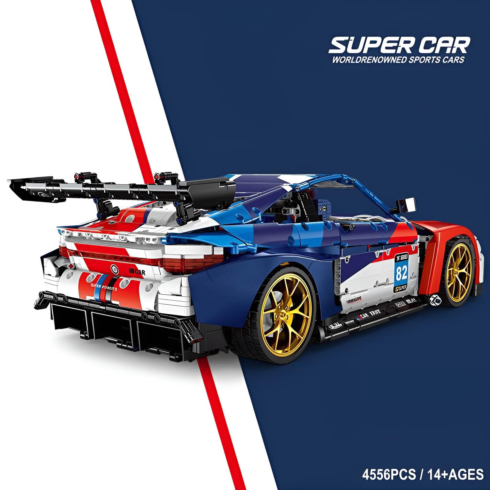 Набір для складання Fuleying Technik Super Sports Car для BMW 1:8 Racing Car (4556 шт.), фото №3