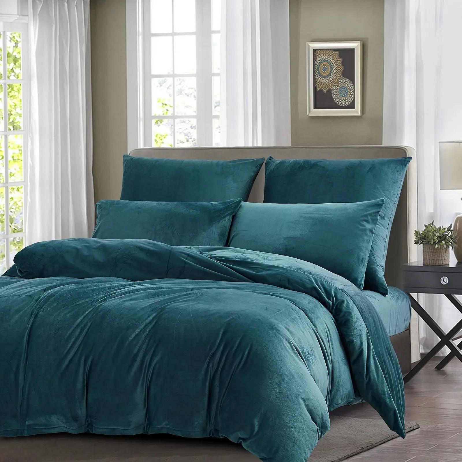 Комплект постельного белья Флис Petrol Blue 135 x 200 см, фото №3