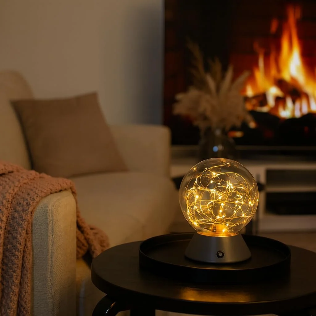 Настільна лампа Luxus Mila Touch LED Акумуляторна Dimmable Золотиста H19 x Ø15, фото №4