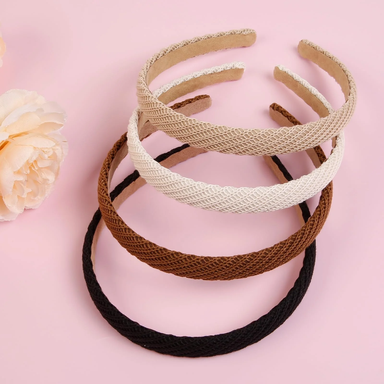 Набір плетених обручів на голову для жінок (4 шт.), фото №3 Набір плетених обручів на голову для жінок (4 шт.), фото №3