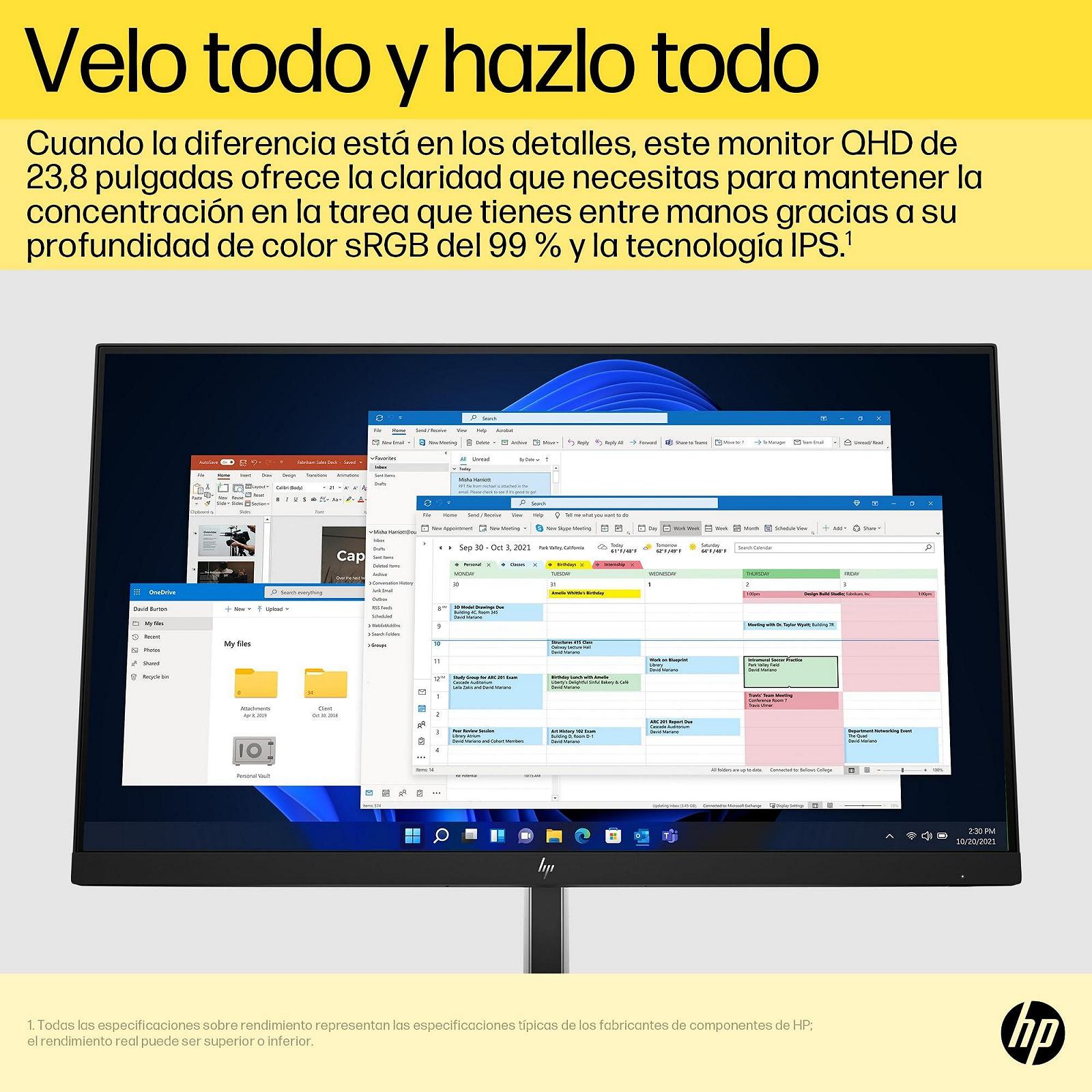 Монітор HP E24Q G5 23.8IN QHD 2560X1440, фото №5
