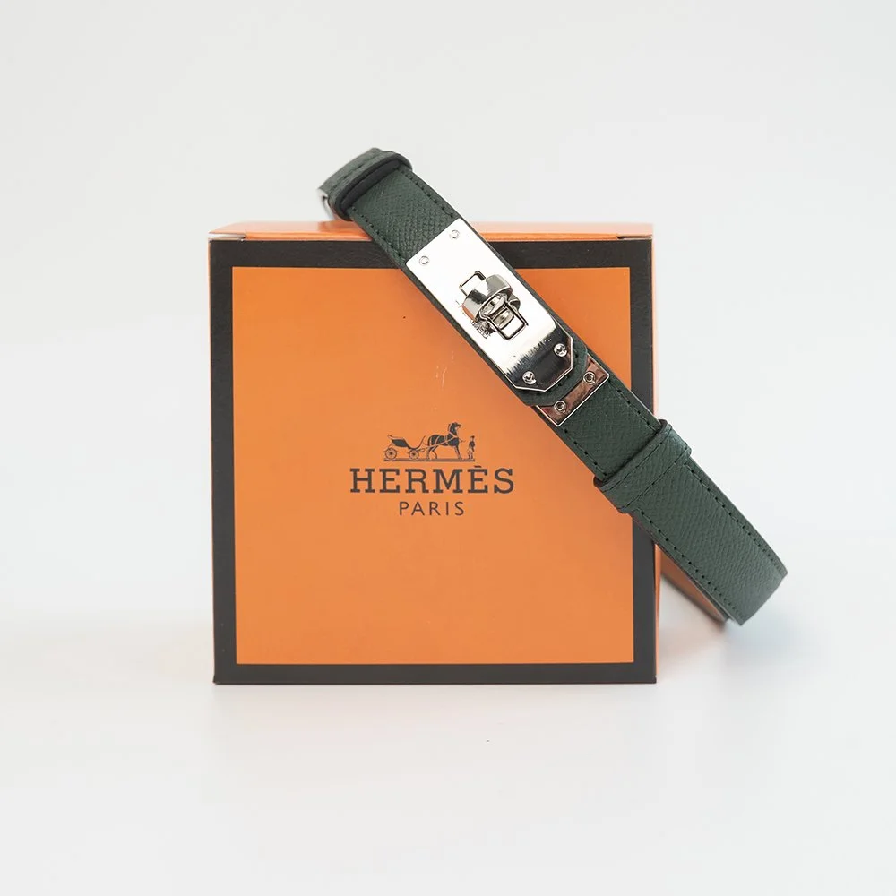 Женский ремень зеленый брендовый Hermes, фото №4