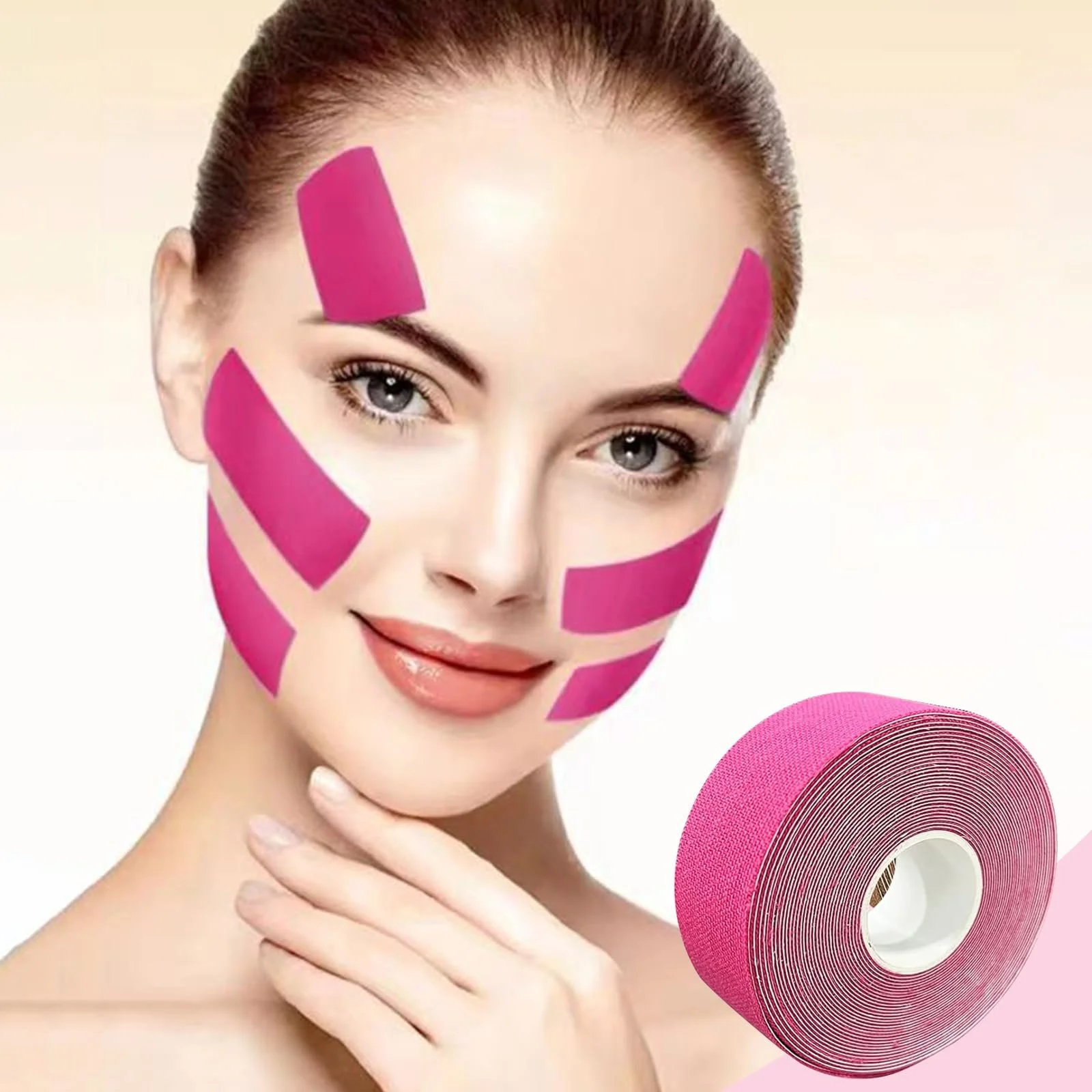 Стрічка для підтяжки обличчя THETAG, 2 шт., 2,5 см x 5 м, фото №7