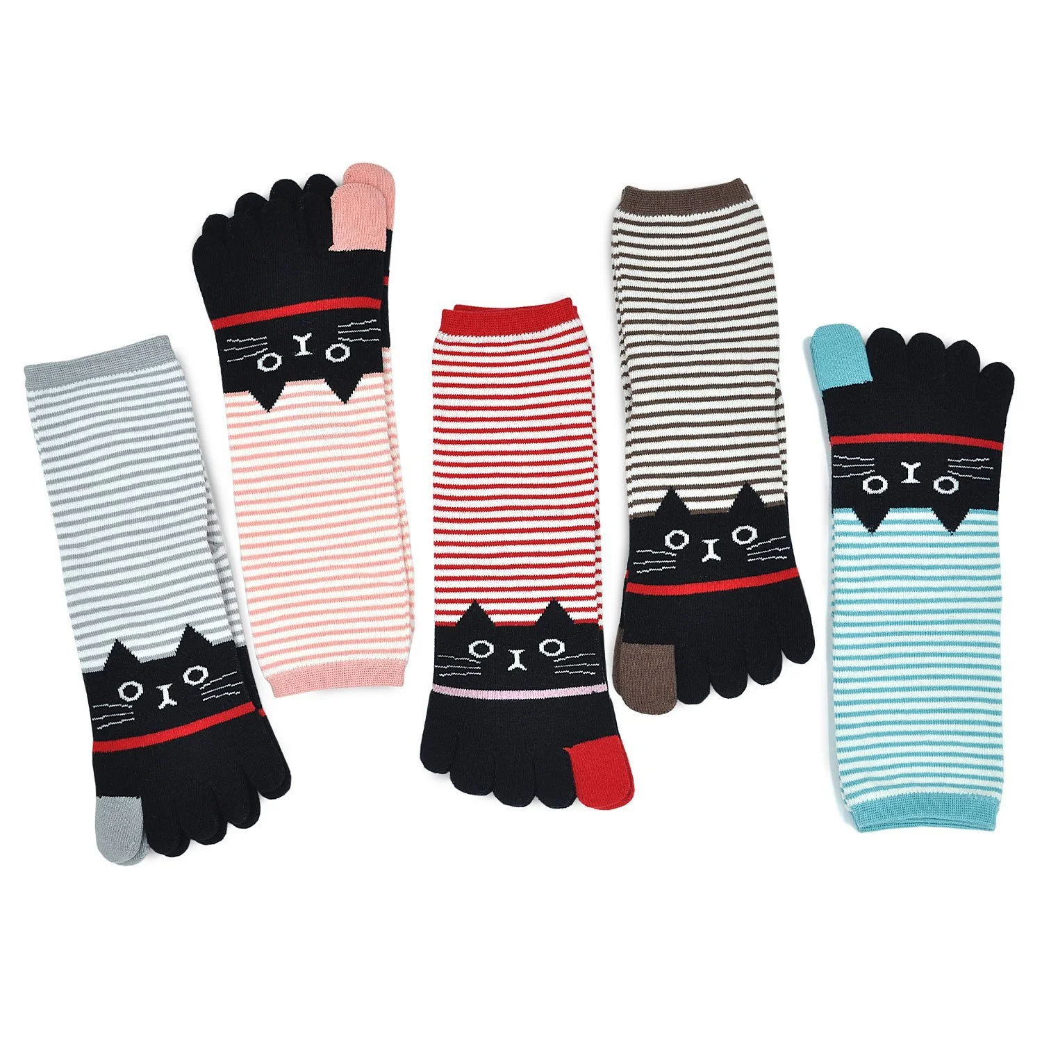 Жіночі шкарпетки з п'ятьма пальцями, 5 пар, Один розмір, фото №6 Жіночі шкарпетки з п'ятьма пальцями, 5 пар, Один розмір, фото №6