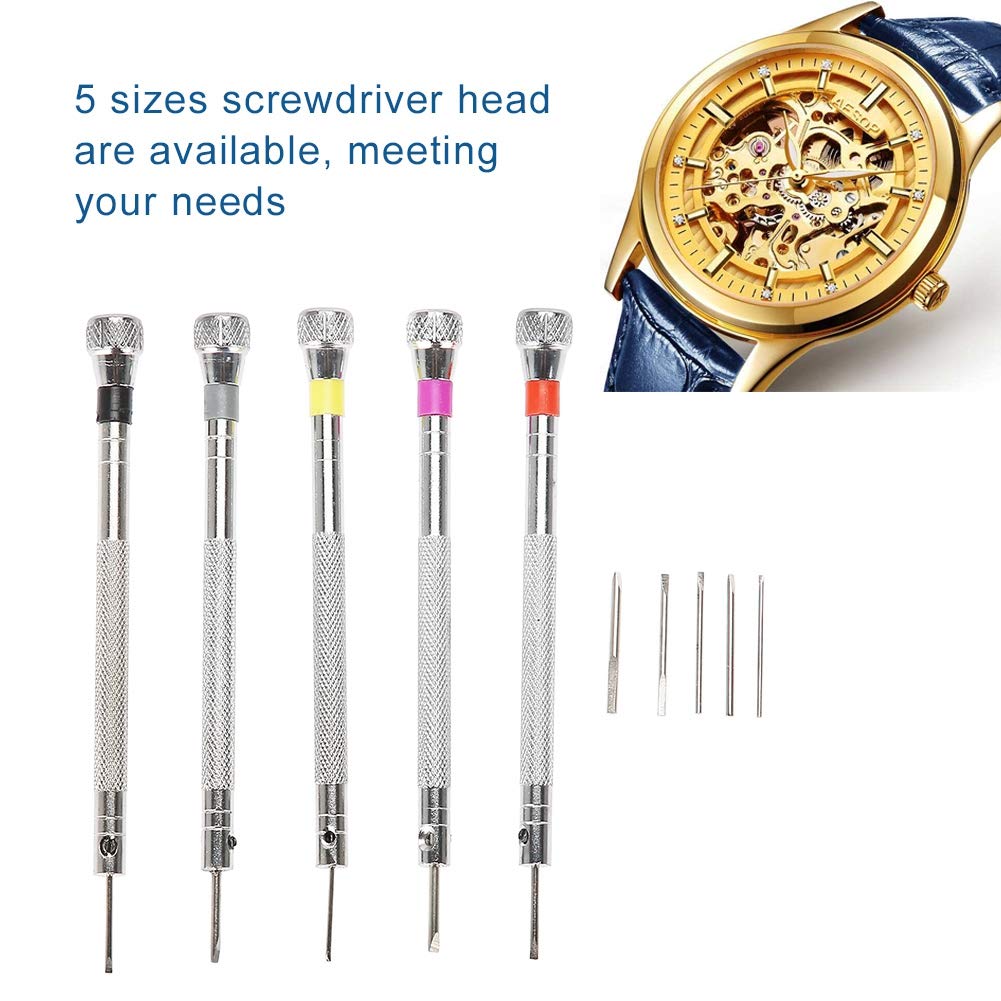 Міні набір викруток 5 шт. Precision Slotted для ювелірних виробів годинників окулярів точних інструментів ремонту, фото №5