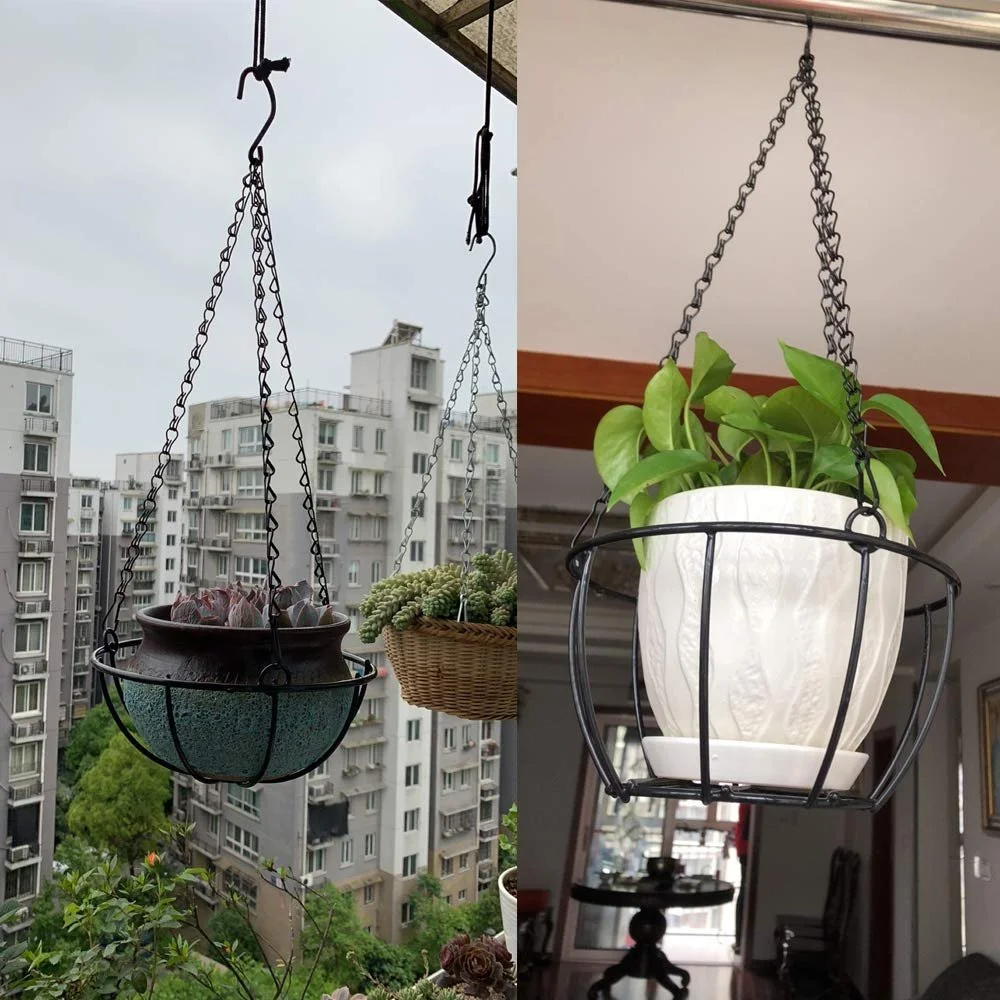 Цепи для подвесных корзин набор из 3 шт. металлические 3-рядные 76 см, фото №7