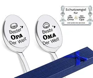 Ложка кофейная С гравировкой Серебристый, 2 шт - Фото 1