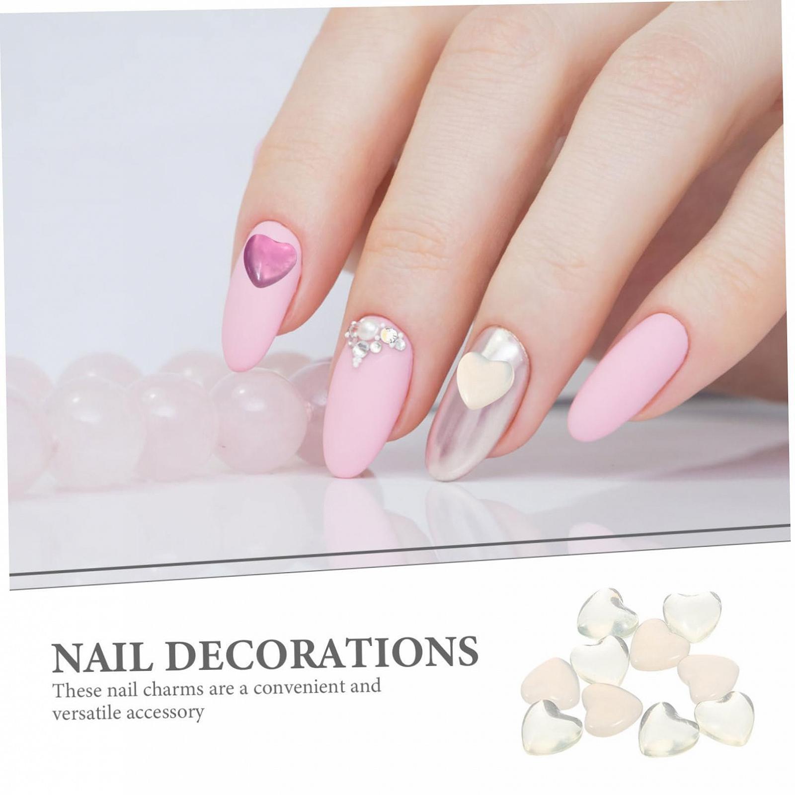 Прикраса у формі серця 100 шт. Аксесуари для манікюру для свят, фото №8