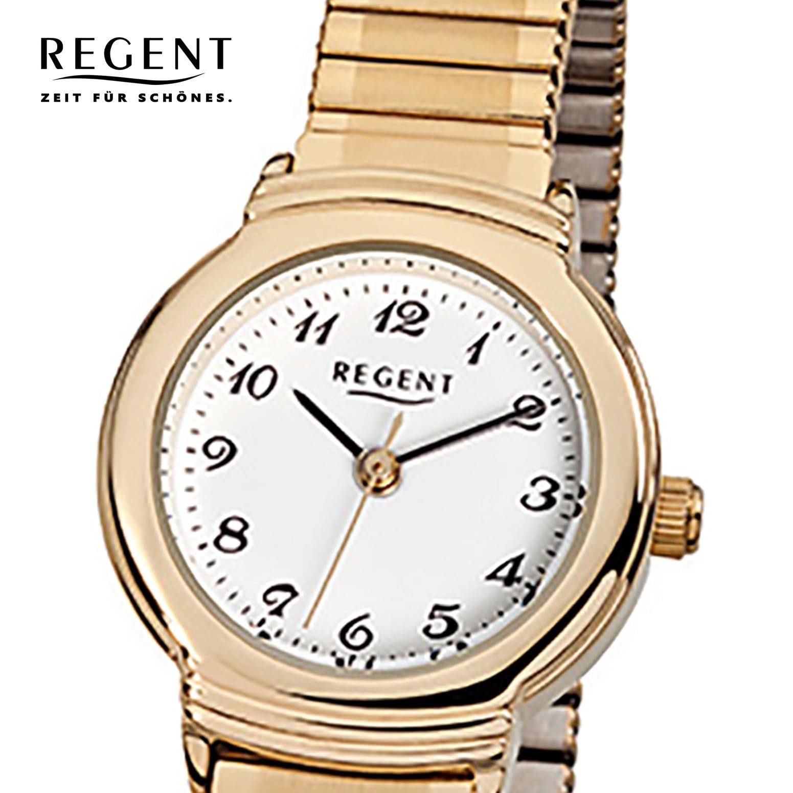 Женские часы Regent Золотистый 6821.45.99, Золотой, Белый, Браслет, фото №2
