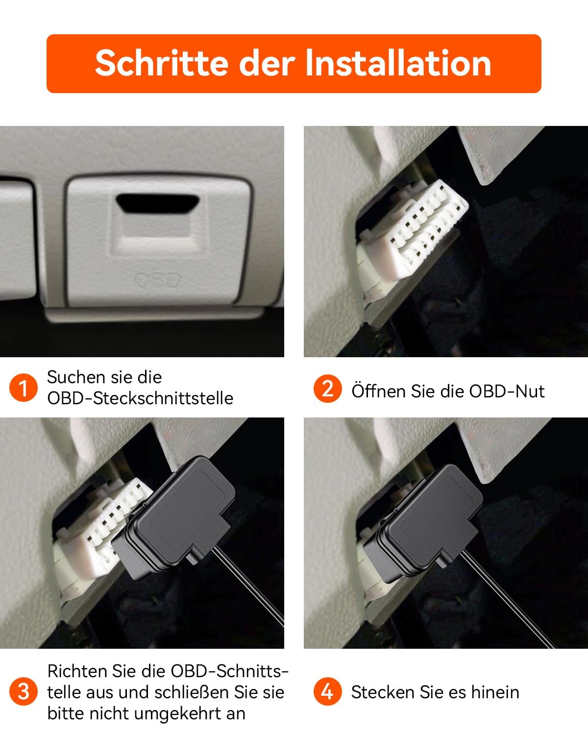 Дисплей OBD Hardwire VANTRUE USB C з 3 рівнями для тримача відеореєстратора Vantrue, захист від низької напруги 11.6В/12В/12.4В, 23.6В/24В/24.4В, 24-годинний моніторинг паркування, довжина 3 метри (VP04), фото №5