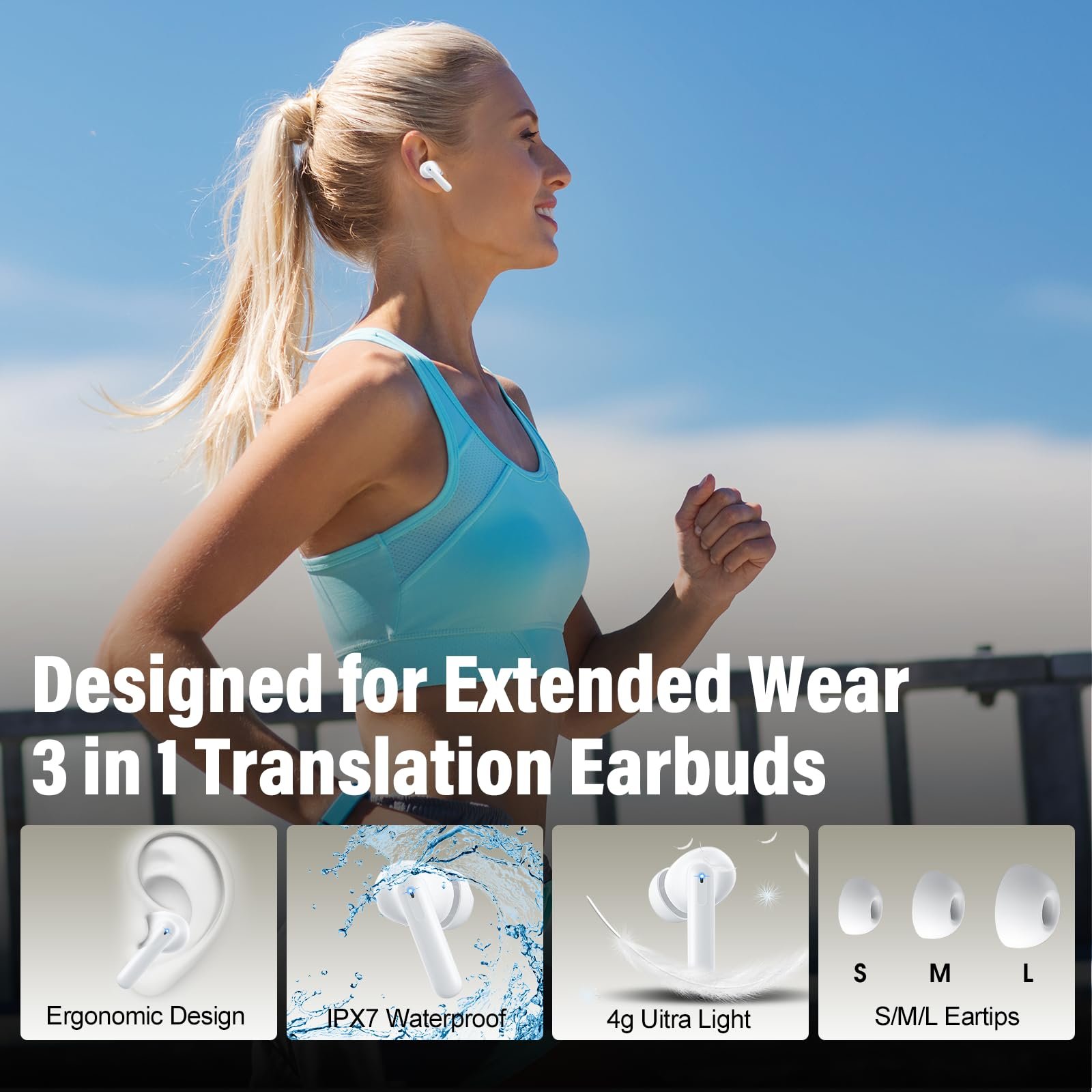 Навушники для перекладу з мікрофоном для подорожей/бізнесу/навчання, фото №8