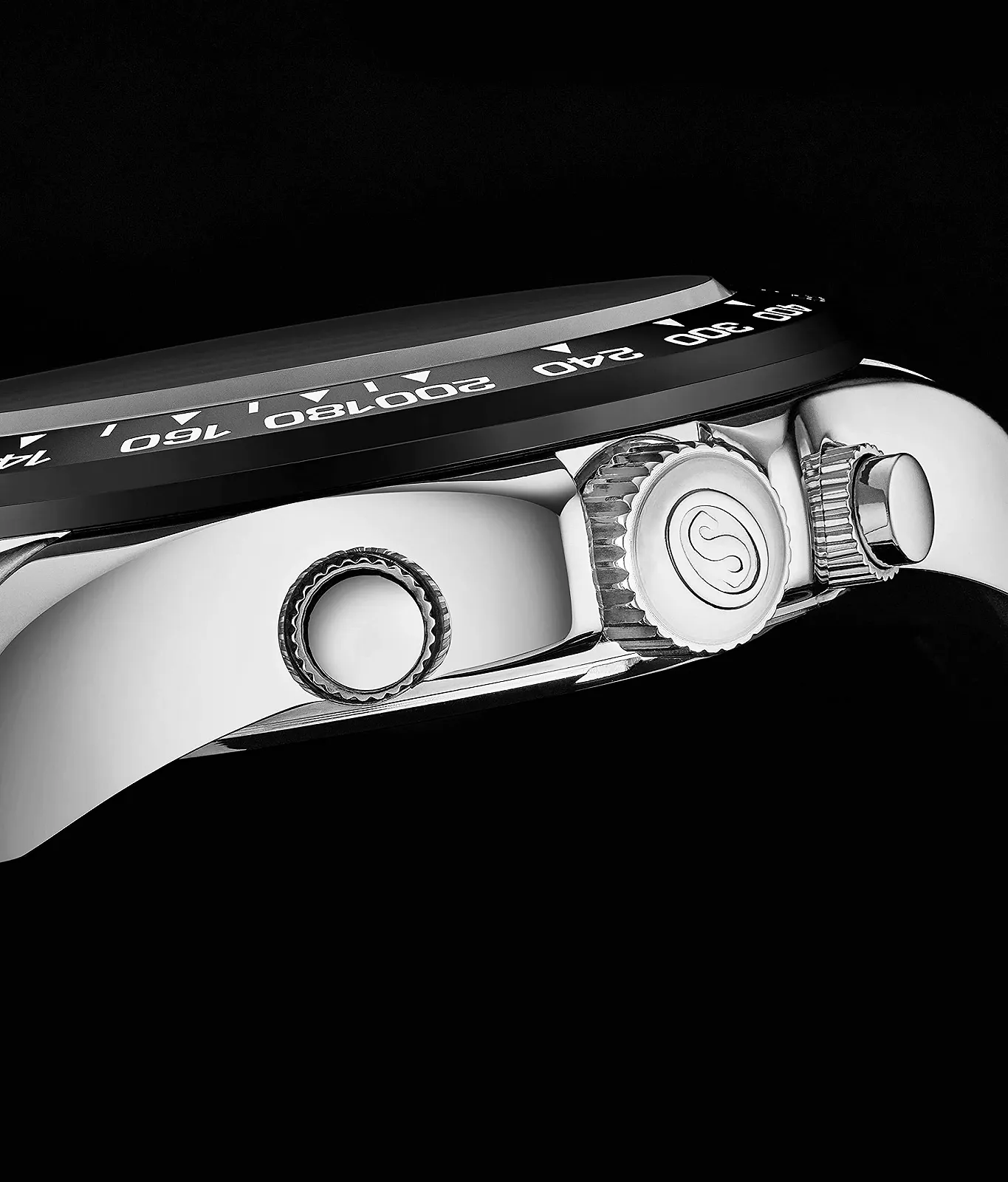 Часы Stuhrling Aquamaster Кварцевый Хронограф Серебряный Циферблат 42 мм Мужской Черный Ремешок, фото №4