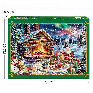 Пазл Clever Puzzles Christmas Log House 1000 деталей 70 x 50 см synthetic.ua - Фото 1