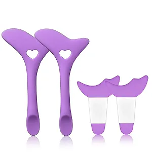 Шаблони підводки для очей силіконові з аплікатором для макіяжу (фіолетові) - Фото 1