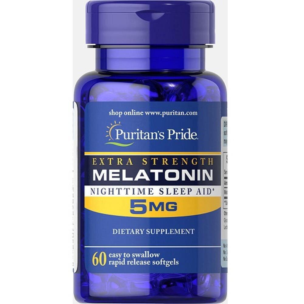 Melatonin Extra Strength 5mg 60softgels, фото №1