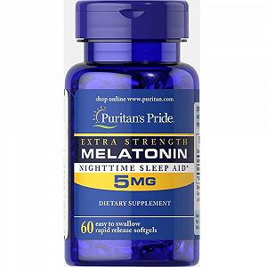 Melatonin Extra Strength 5mg 60softgels - Фото 1