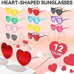 Окуляри у формі серця PARSUP, 12 пар, прозорі synthetic.ua - Фото 1