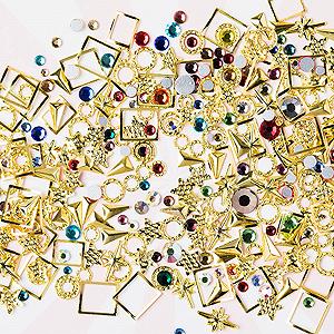 Стрази для нігтів Різні форми Сплав Пластик Змішаний колір synthetic.ua - Фото 1