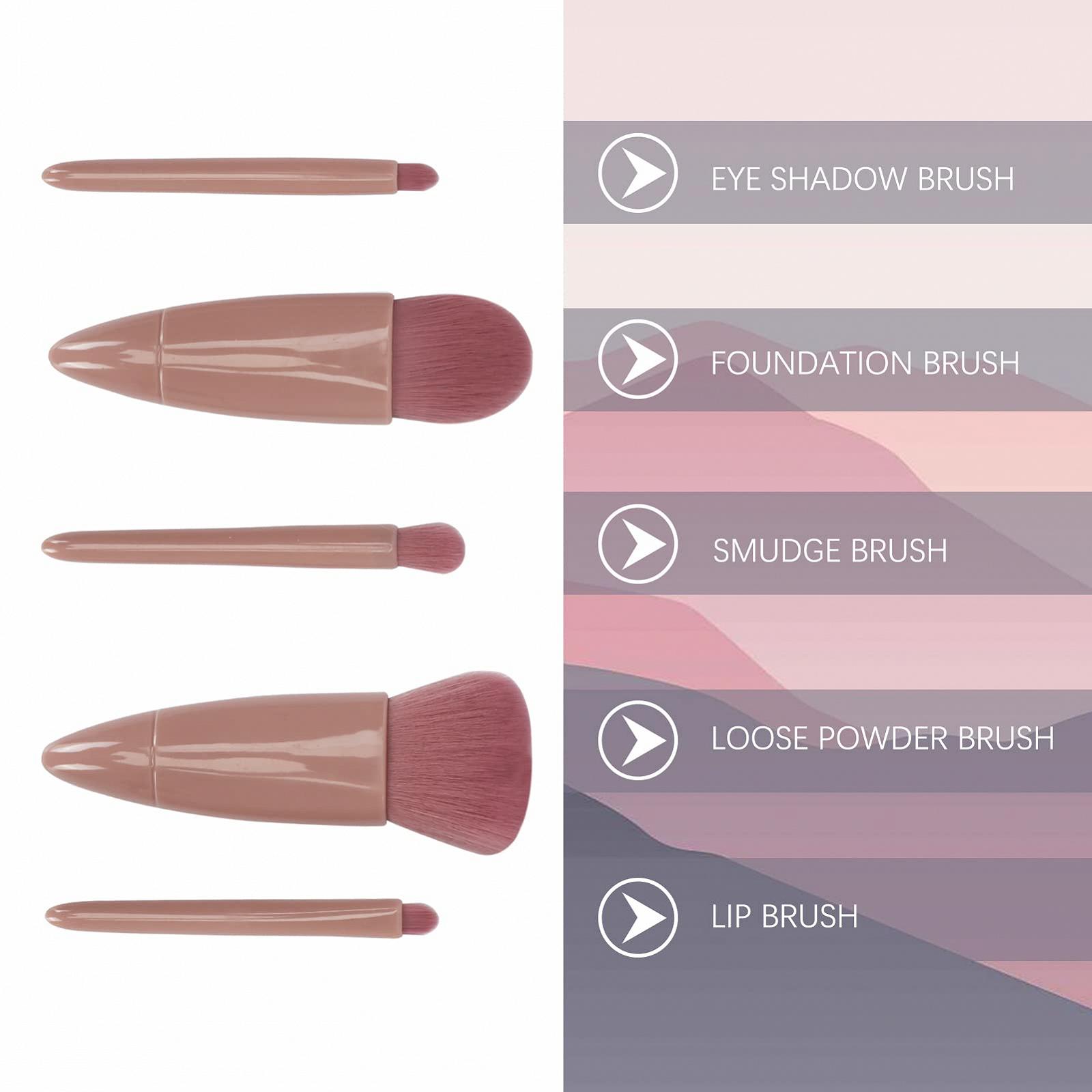 Набір Unaone Professional Makeup Brush з дзеркальною коробкою 5 шт., фото №3