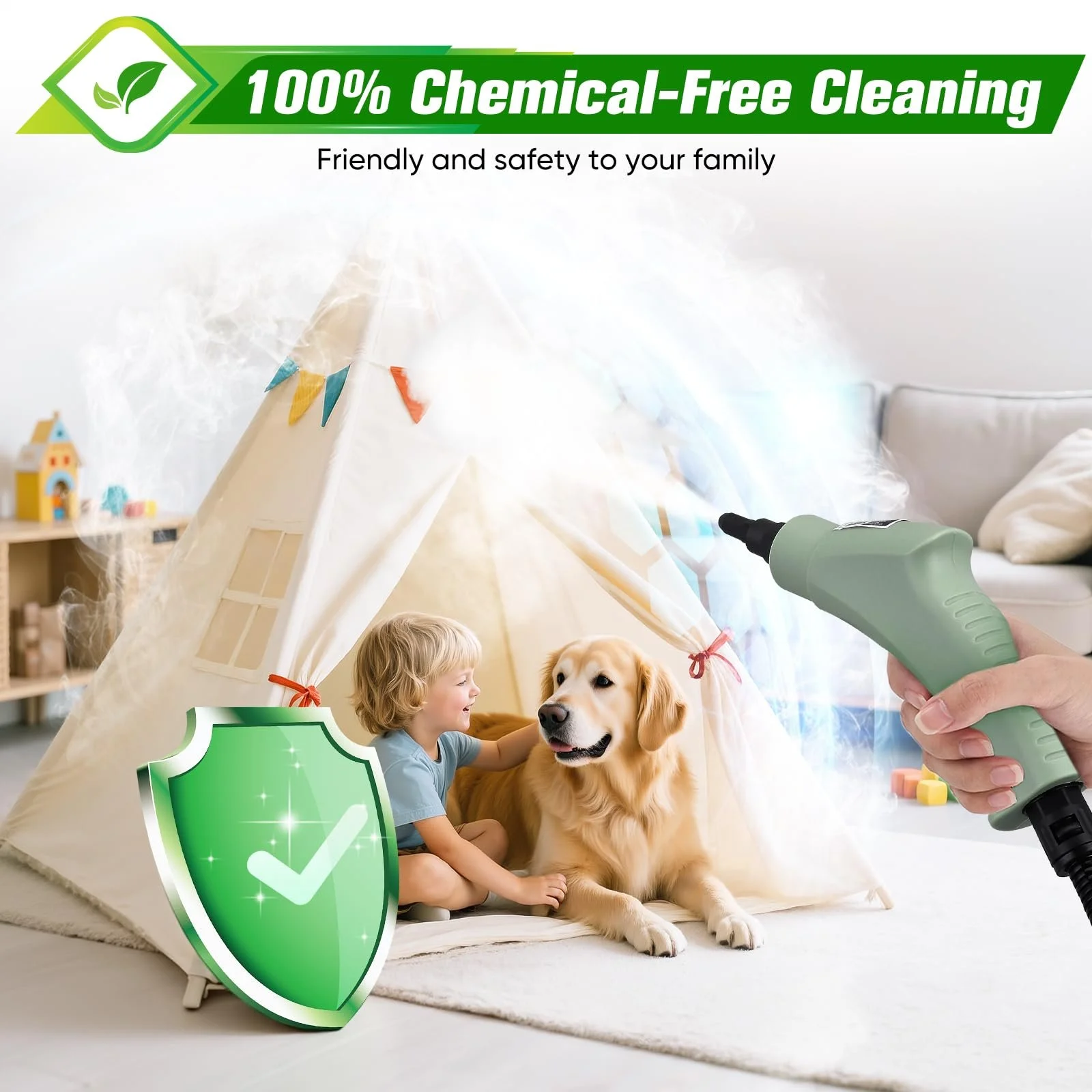 Пароочисник ручний 2500 Вт 1.1 л 6 швидкостей 11 аксесуарів, фото №6 Пароочисник ручний 2500 Вт 1.1 л 6 швидкостей 11 аксесуарів, фото №6