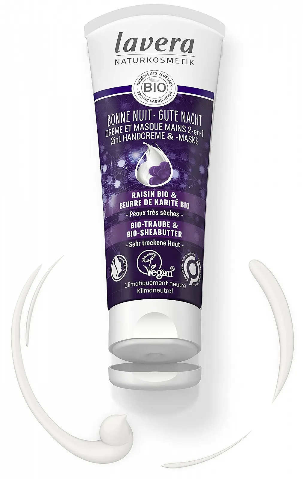 Крем для рук & Маска Lavera Good Night 2-в-1 органічний 75 мл, фото №3
