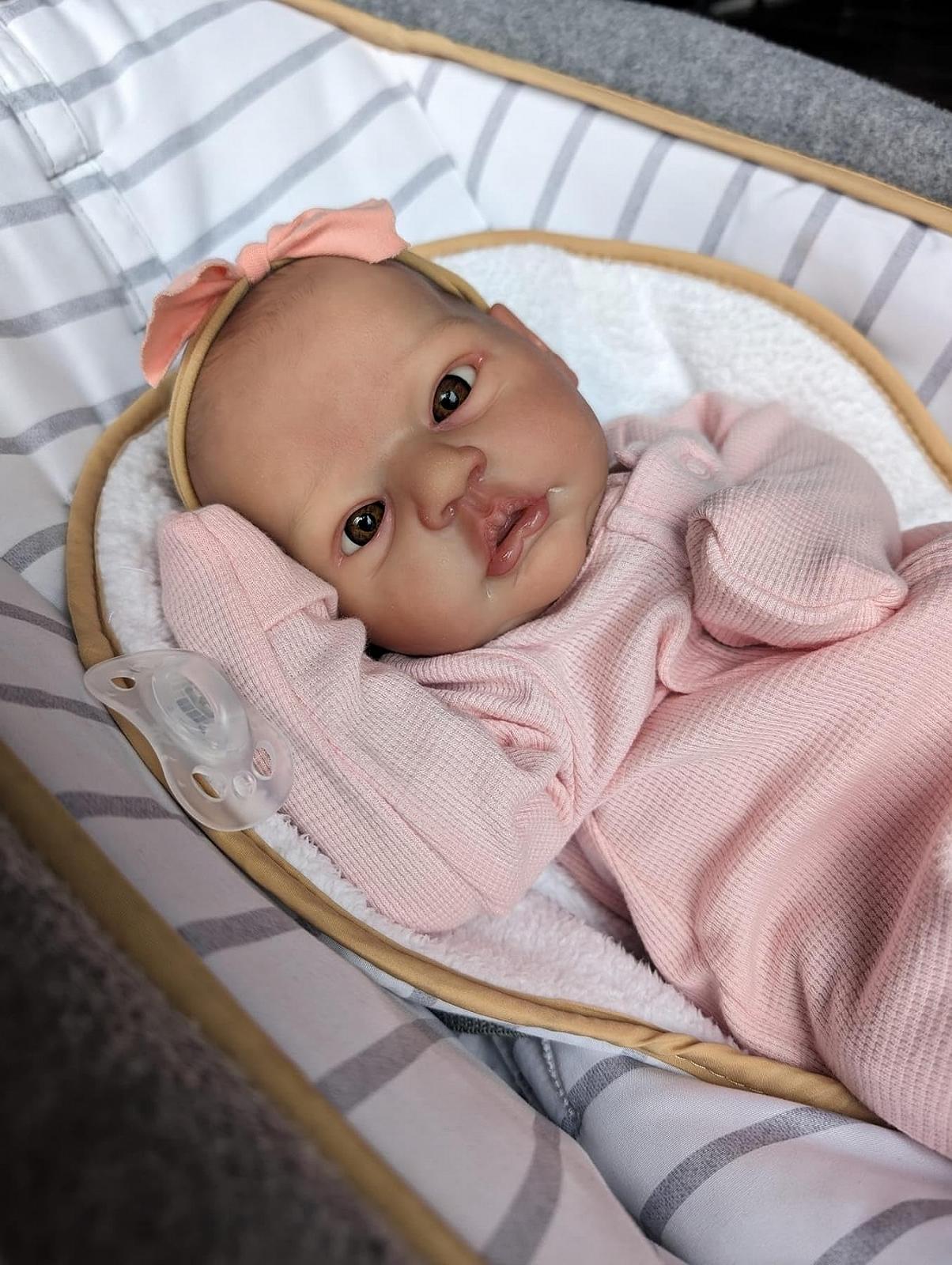 Кукла RXDOLL Reborn 45 см Глаза открыты Реалистичная недоношенная новорожденная мягкое тело Bebes Кукла для девочек, фото №4