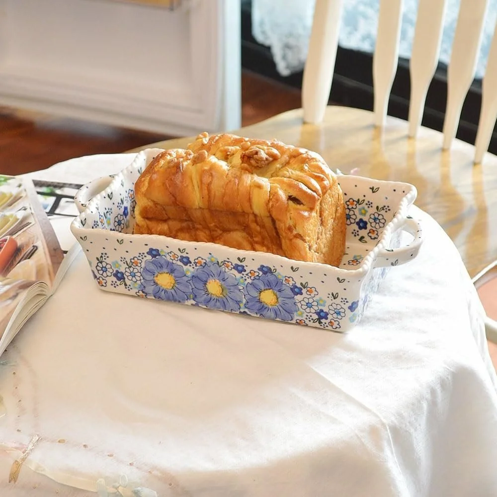 Форма для запекания керамическая 29.5 × 15 × 6.5 cm цветочный узор, фото №9