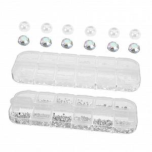 PLAFOPE Перлини, напівперлини, плоскі, довговічні, аксесуари для нігтів для творчого манікюру - Фото 1