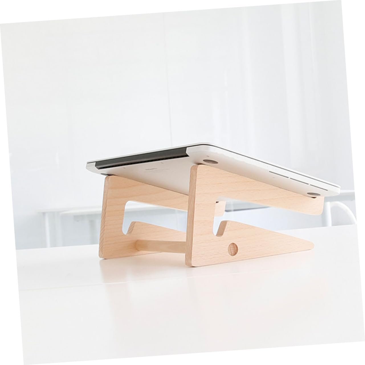 Підставка для ноутбука VANZACK Дерев'яна портативна Ергономічний дизайн Покращення кута огляду, фото №6