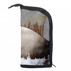 Набор кистей для макияжа в сумке-органайзере Wildschwein Winterwald, 12 шт. - Фото 1