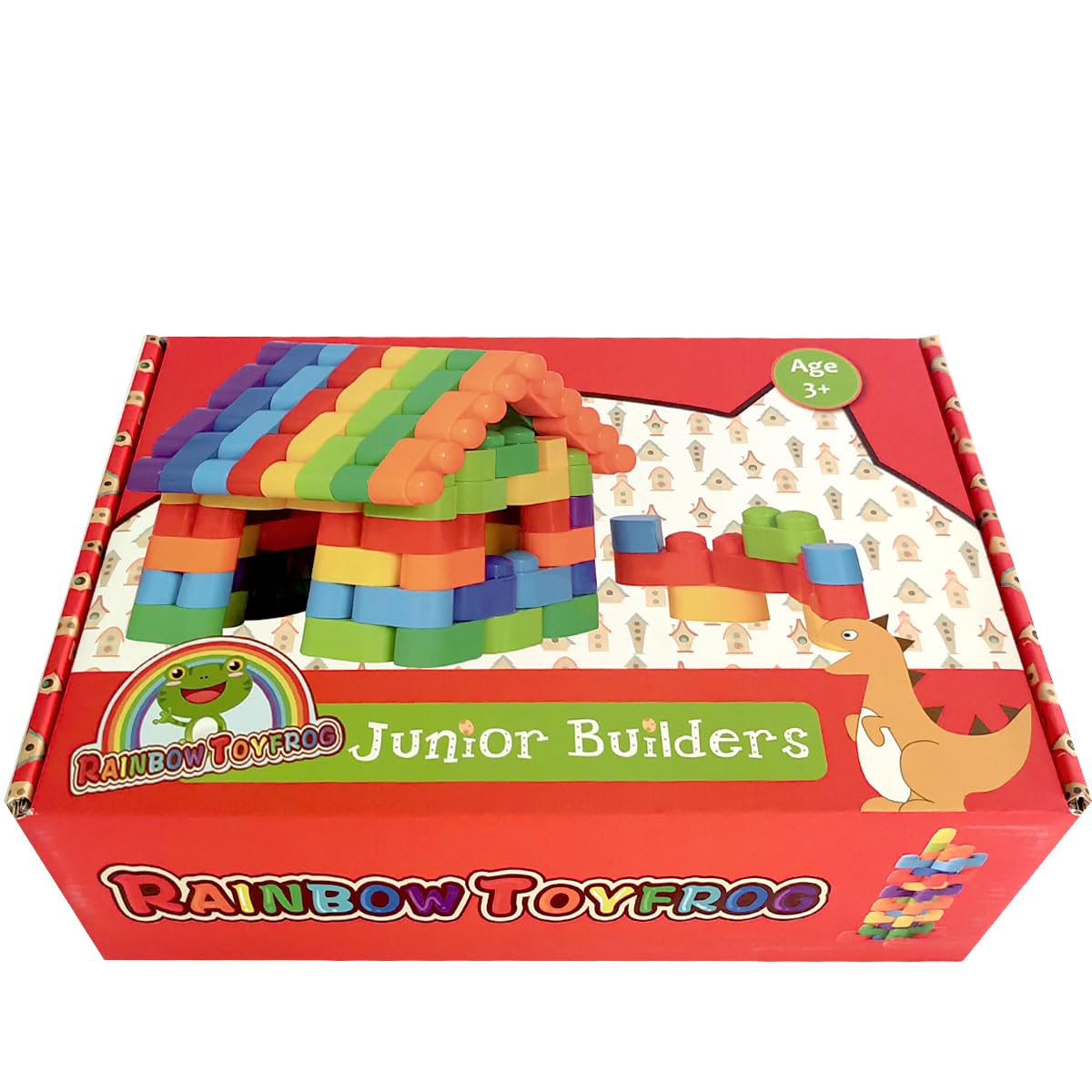 Игрушка TOYFROG Rainbow Строительные Блоки для Малышей - Образовательная Развивающая STEM Игрушка - Безопасные Игрушки для Развития Навыков для Мальчиков и Девочек - Набор из 74 с Наклейками с Алфавитом и Цифрами, фото №8