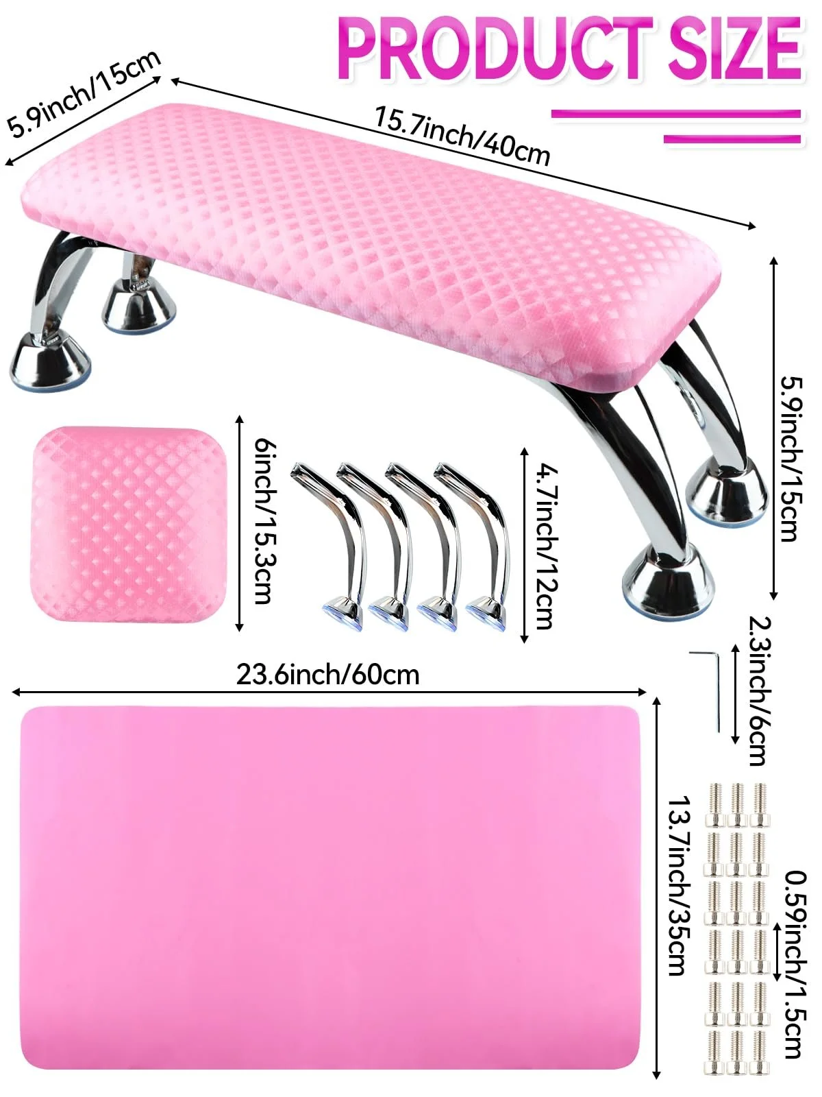 Підставка під руку для манікюру EBANKU, килимок на стіл, підлокітник, фото №2