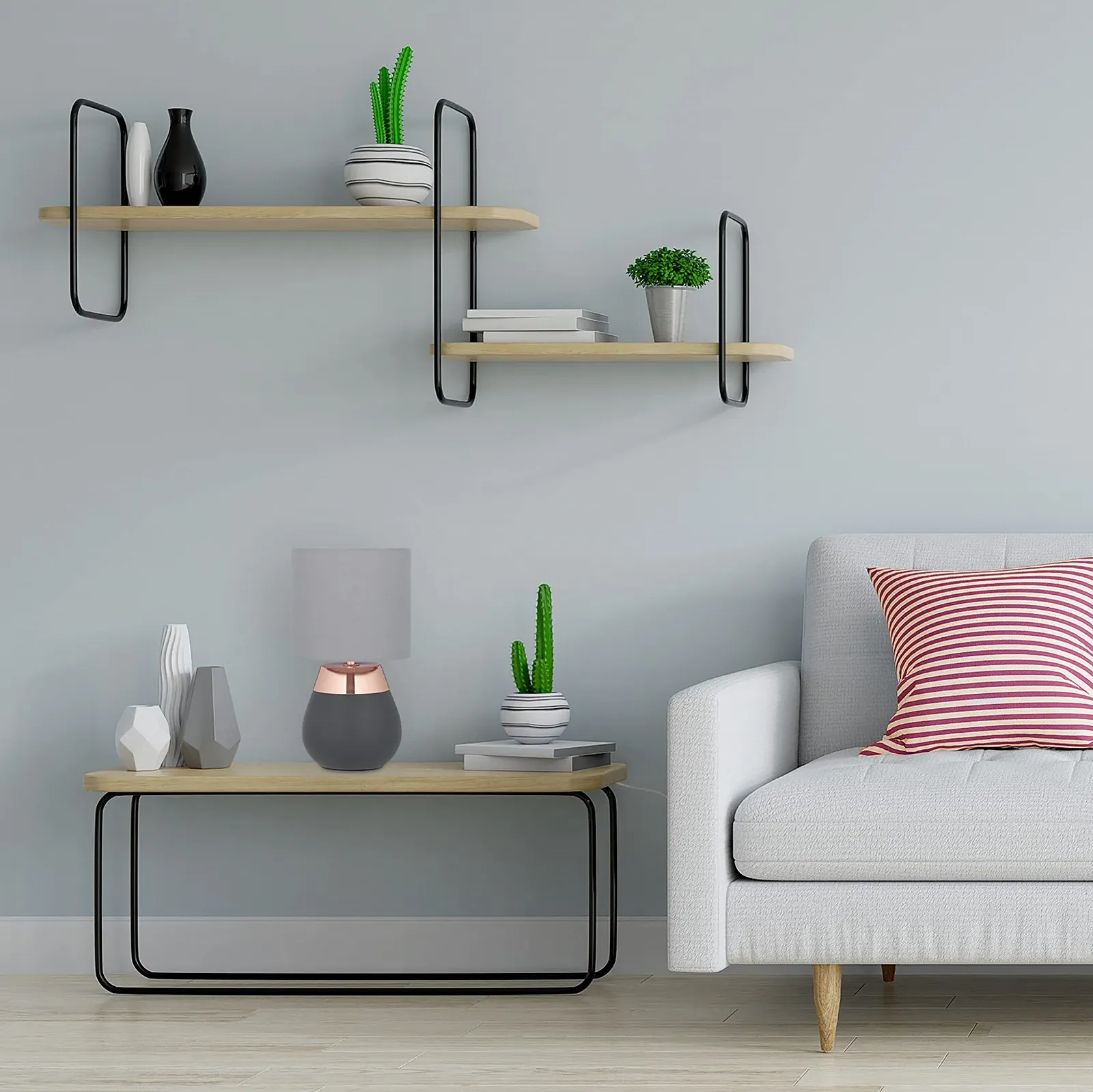 Настільна лампа Relaxdays сенсорна димована 3 рівні E14 32,5 x 18 см, фото №5