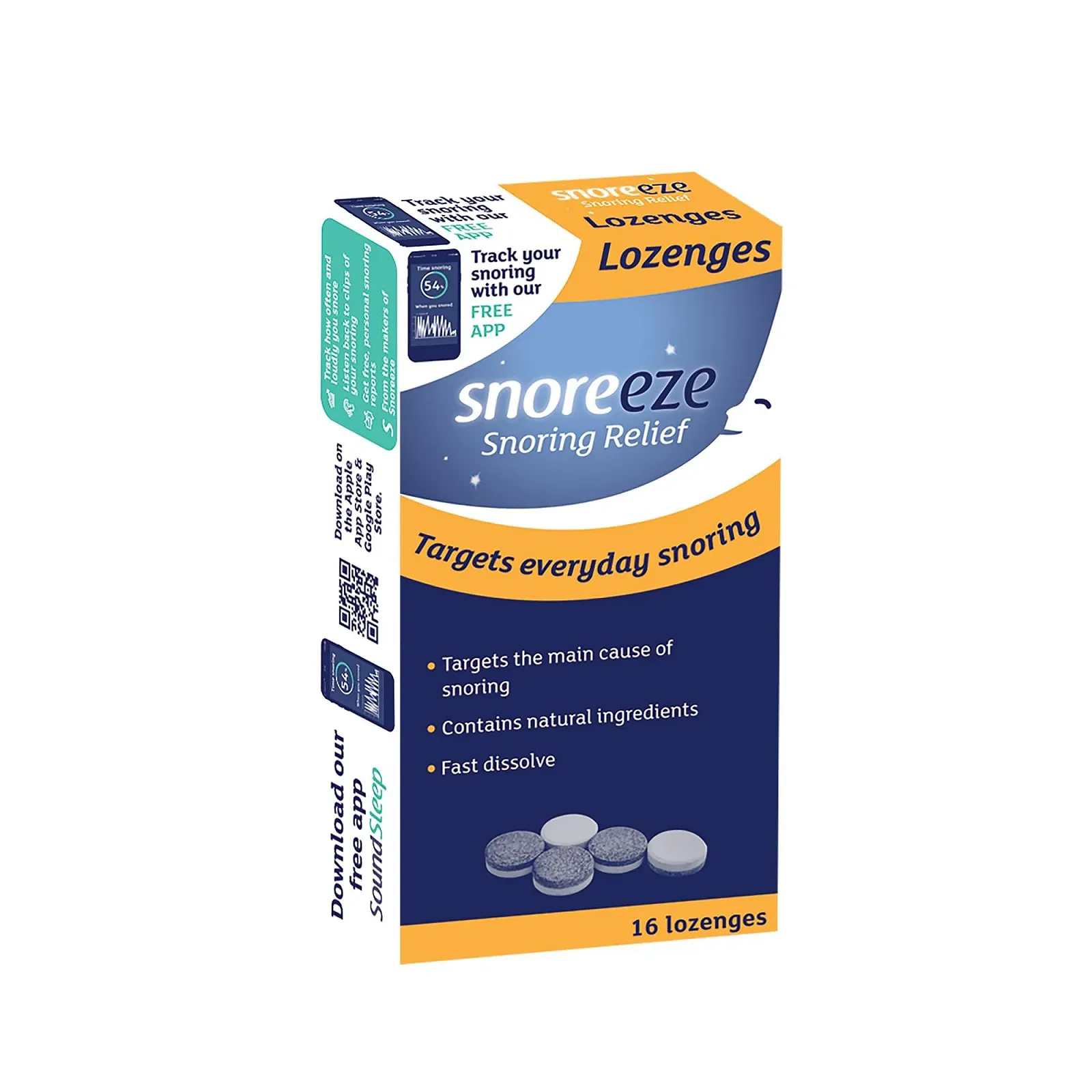 Пастилки от храпа Snoreeze Dual Action, 16 шт, фото №1