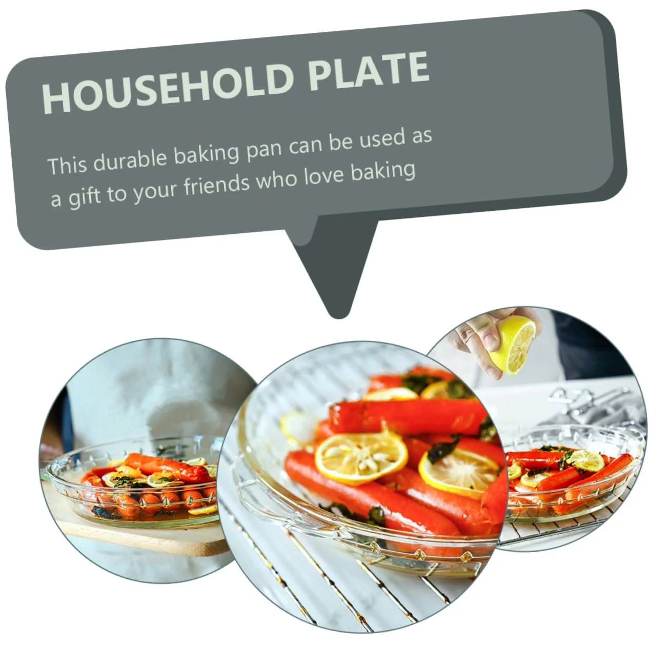 Форма для запікання Sosoport Скляна Жаростійка З ергономічними ручками, фото №5