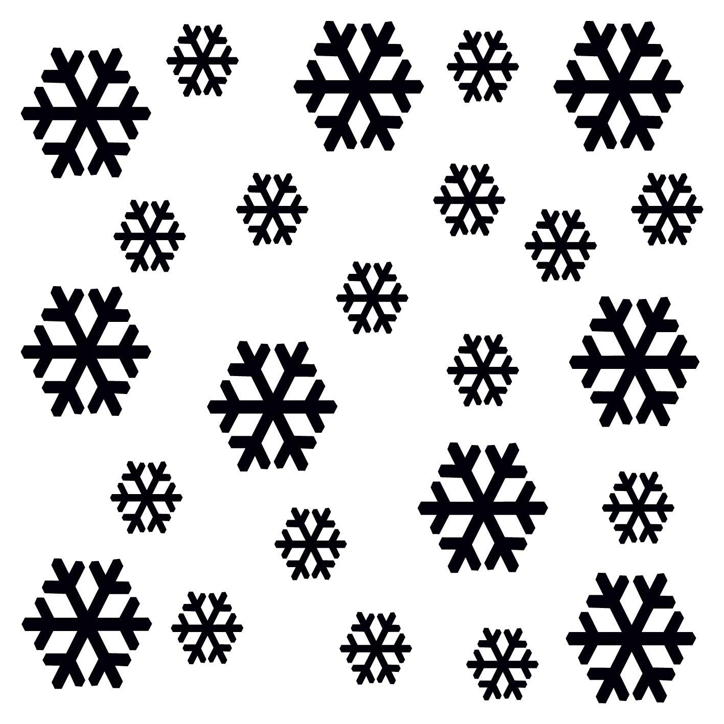 Наклейка на стіну KLEB® Drauf 24 Snowflake Decoration 19 Colors Matt or Gloss, фото №1