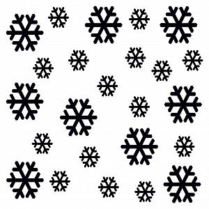Наклейка на стіну KLEB® Drauf 24 Snowflake Decoration 19 Colors Matt or Gloss - Фото 1