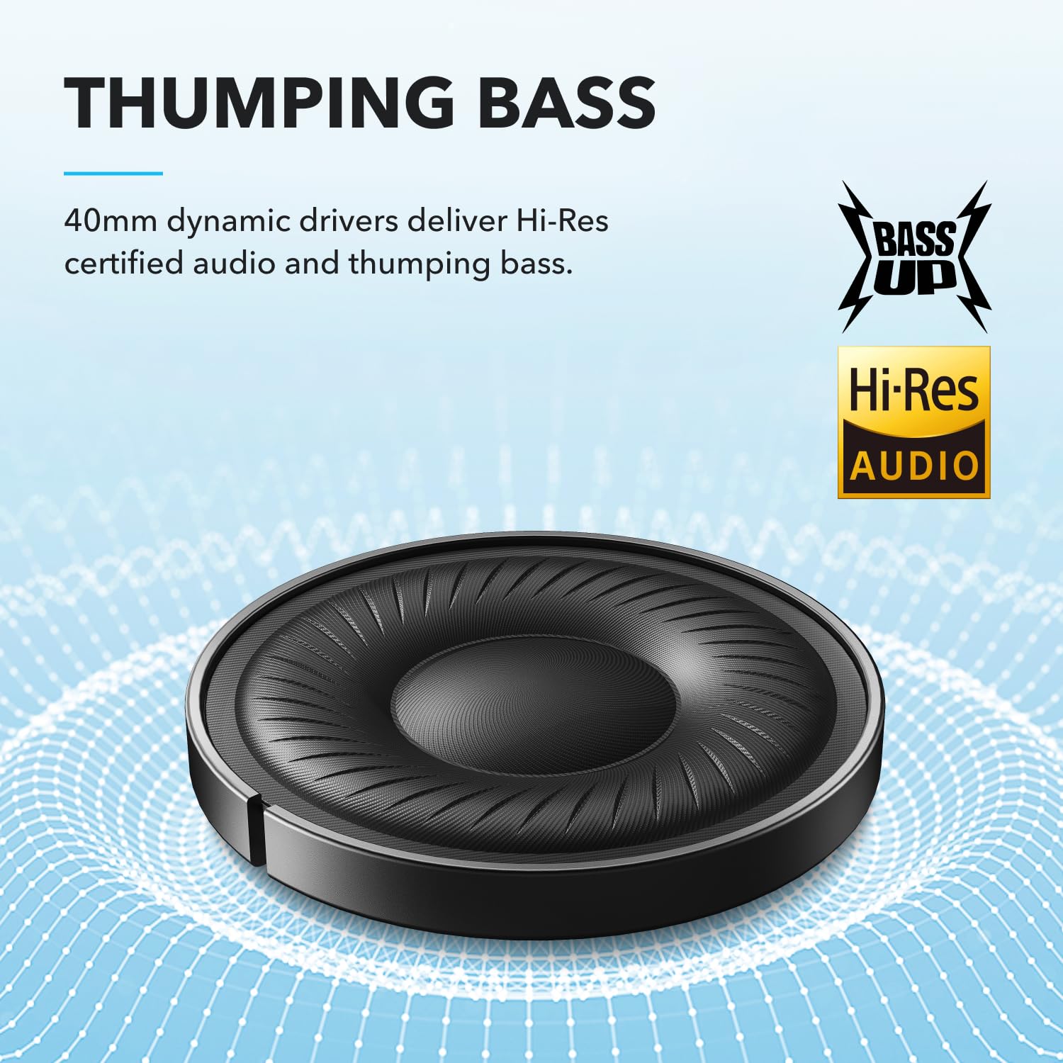 Наушники Soundcore Anker Q20i Bluetooth Over-Ear с гибридным активным шумоподавлением 40 часов воспроизведения ANC белый, фото №3