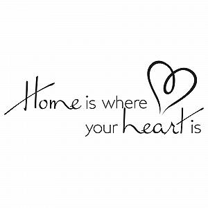 Наклейка на стіну GRAZDesign Home Is Where Your Heart Is 105 x 40 см Black synthetic.ua - Фото 1