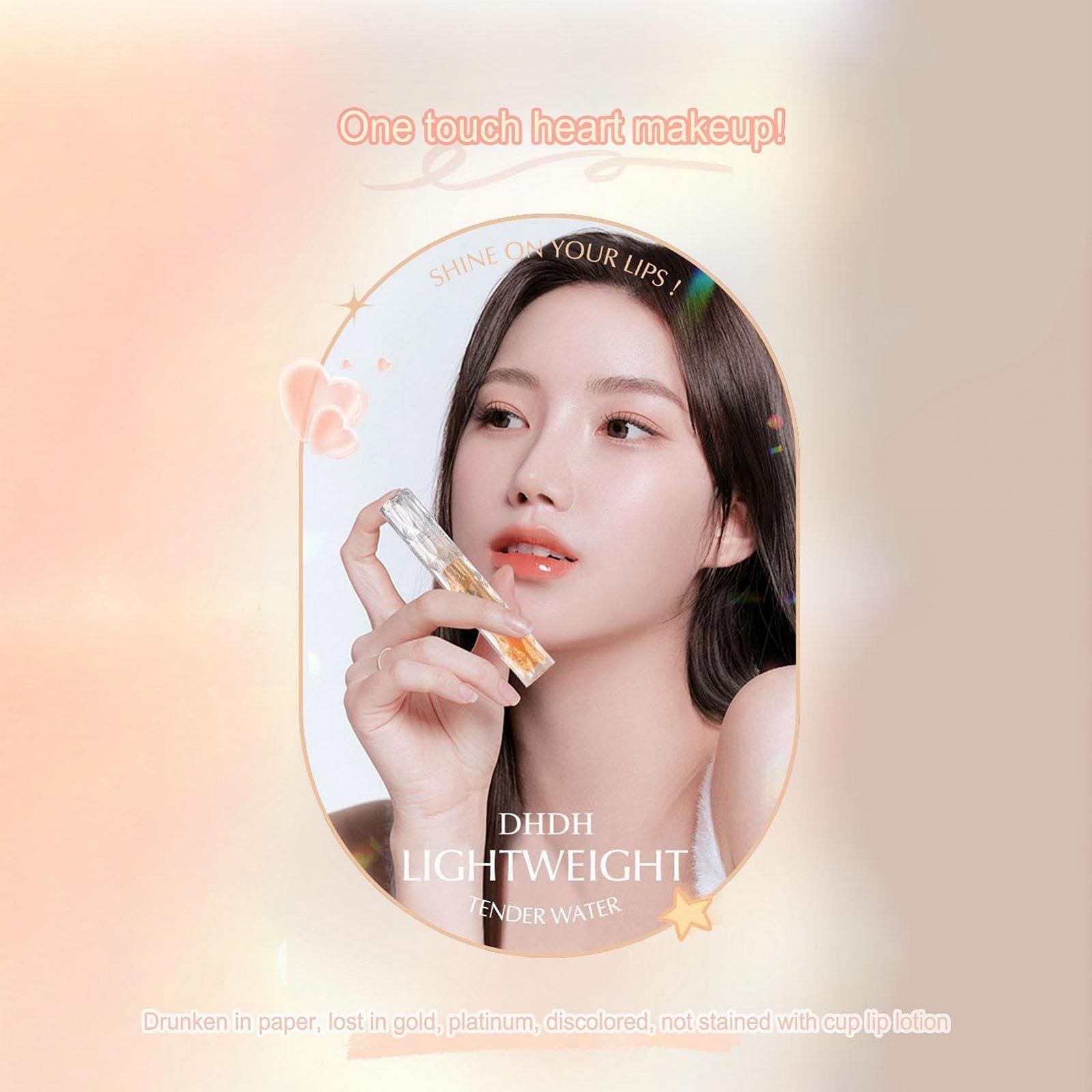 Блиск для губ Jikiaci PH Змінюючий Колір з чистою золотою фольгою, фото №5