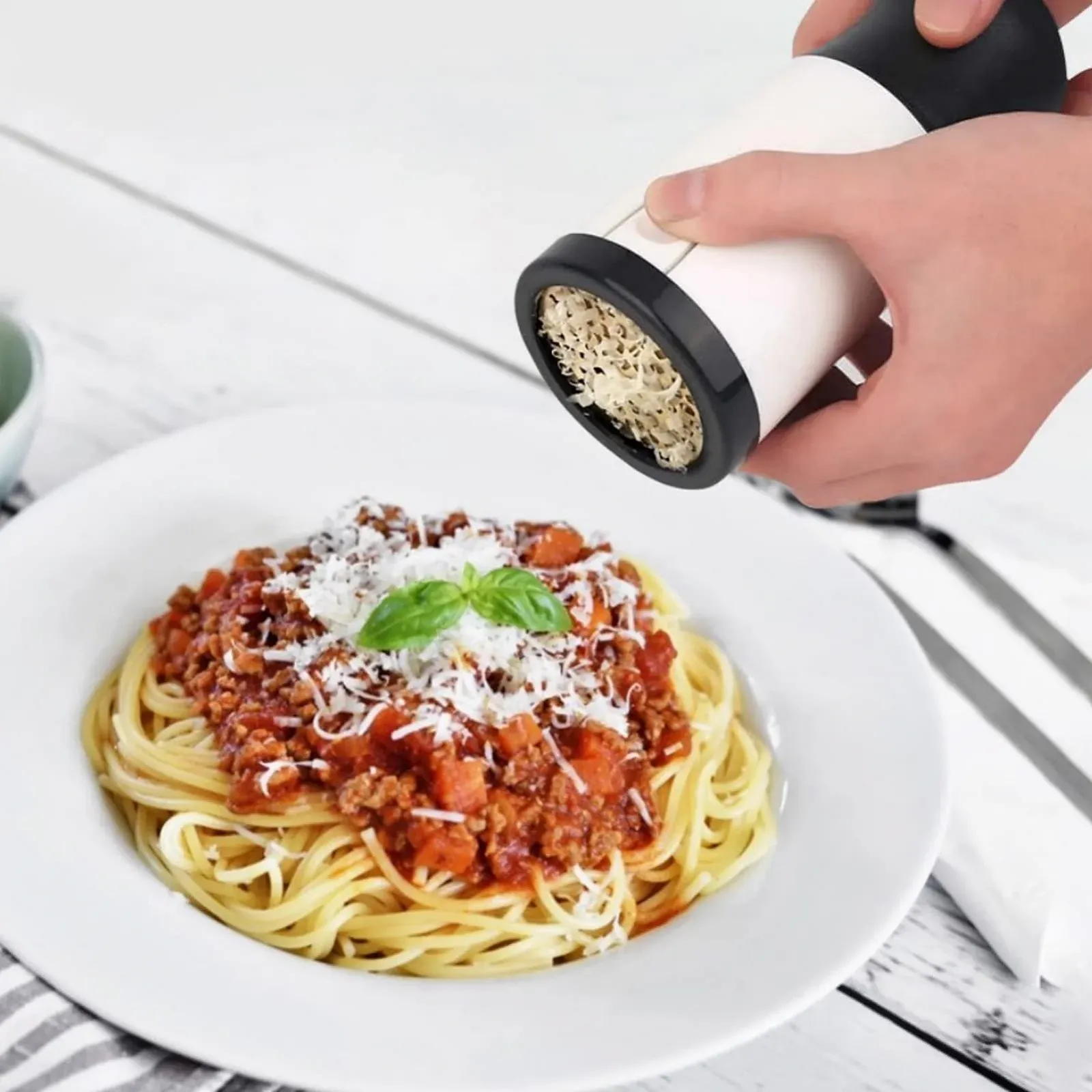 Ручна терка для сиру Omabeta, обертова з великою місткістю, фото №5