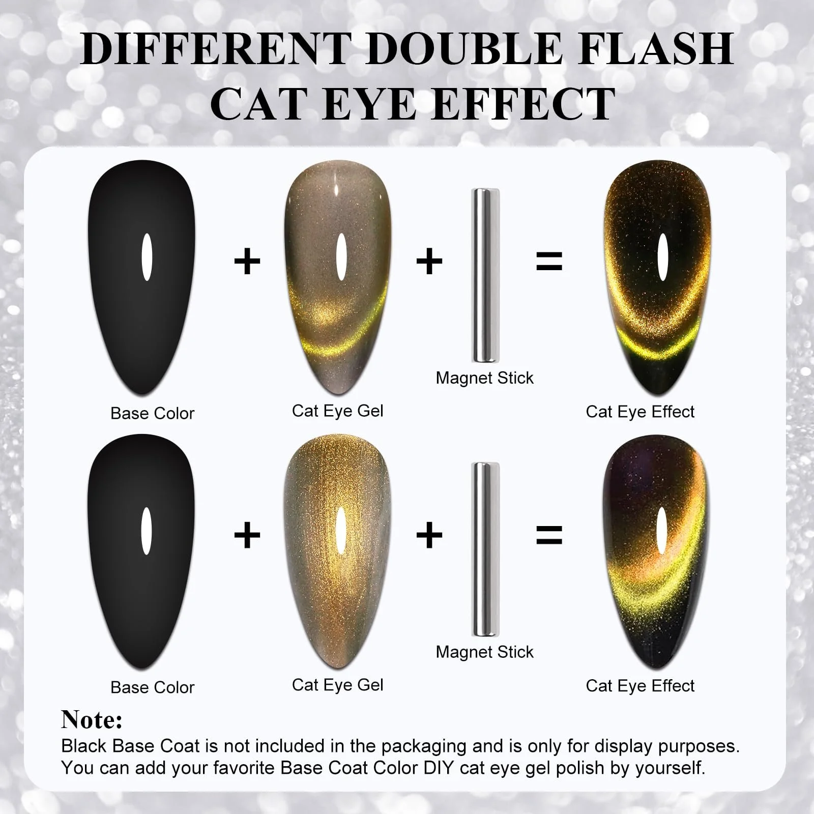 Гель-лак Imtiti Cat Eyes 9D Золотий, 15 мл, фото №5