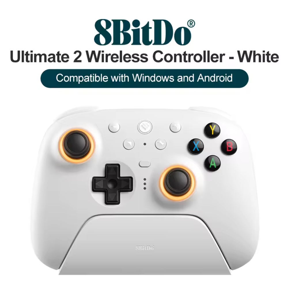 Геймпад 8Bitdo Ultimate 2 Windows/Android TMR White + Док-станция, фото №1